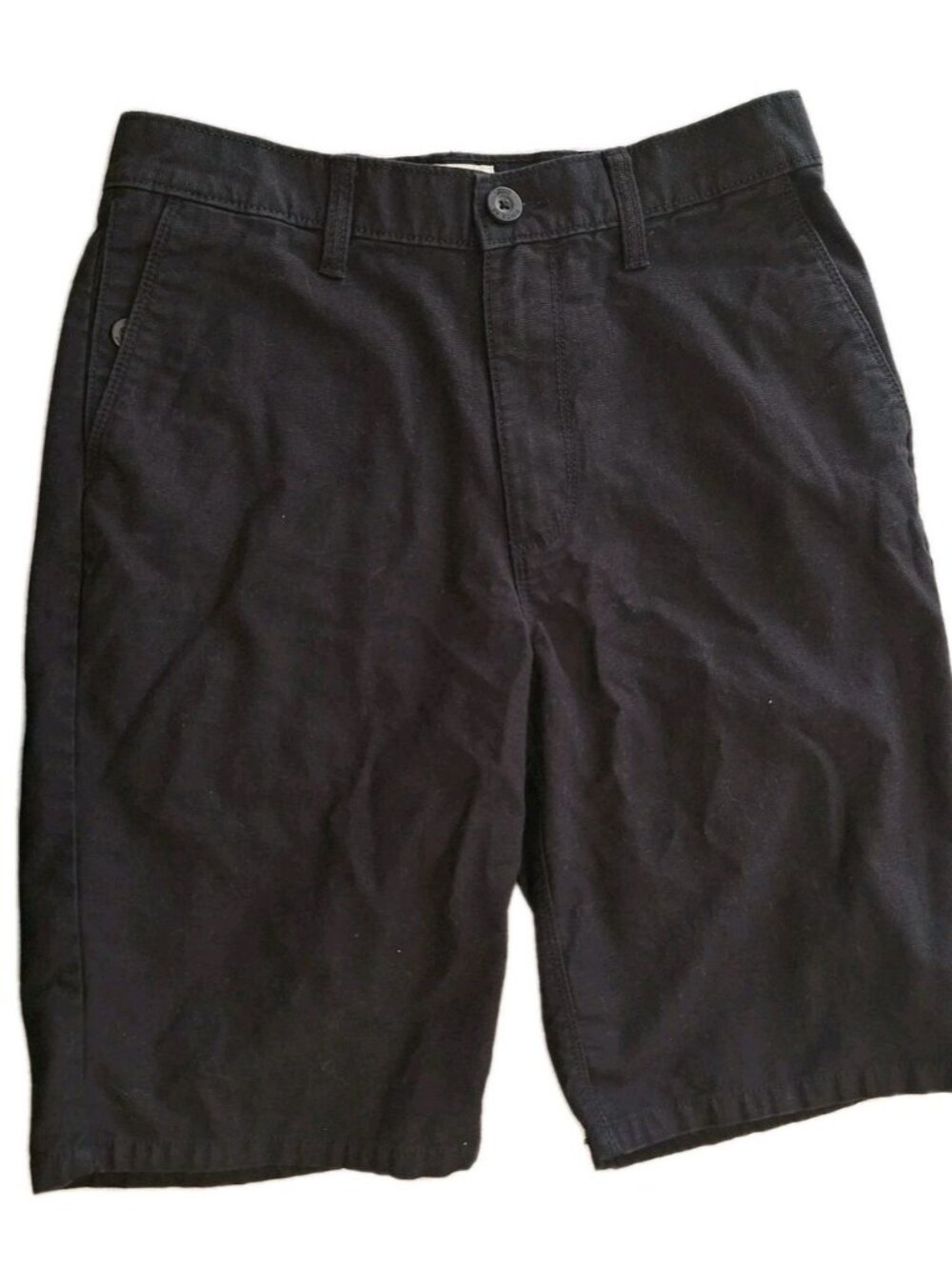 Vans Shorts Mens 28 Black Casual Skate Off the Wall Cotton Flat Front Streetwear